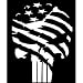 Punisher Skull Flag America USA Military Vinyl Decal Sticker|WHITE|Cars Trucks Vans SUV Laptop Wall Art|5.5" X 4"|CGS113