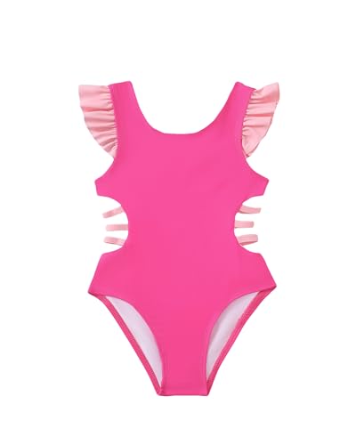Image of Mioglrie Toddler Baby Swimsuit Girl Bathing Suit Girl 2T 3T 4T 5T 6T Girls One Piece Swimsuits Color Block Swimwear