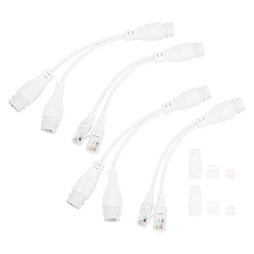 Câble Adaptateur séparateur et répartiteur PoE à 2 Ports, injecteur étanche à la Pluie pour la Transmission vidéo CCTV de 1 à 2, Adaptateur PoE...