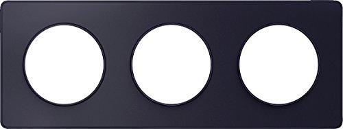 Schneider Electric SC5S54C806 Plaque Touch Odace 3 postes Anthracite, Noir