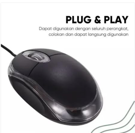 Image of Wired USB Mouse, for PC /Mac /Laptop - Black