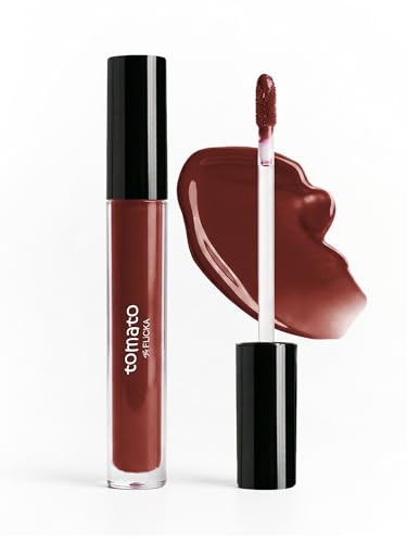 Image of FLiCKA Tomato Liquid Lipstick| Transfer Proof, Smudge Proof, Non-Sticky, Creamy Lightweight Lipstick For Women, Shade 4, 2ml