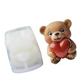 Ballon Bär Form aus lebensmittelechtem Silikon für Duftkerzen Einfaches Entformen von Designs für Handwerk und Werkstätten Einfache Entformungsform