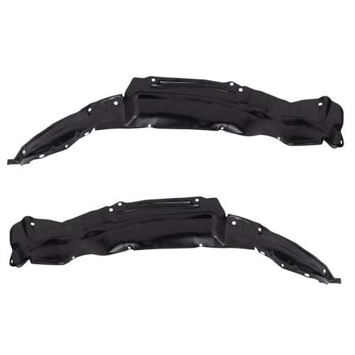 Image of TRQ Front Driver and Passenger Side Inner Fender Liner Set Compatible with 1986-1994 Nissan D21 4 Wheel Drive 1995-1997 Pickup 4 Wheel Drive