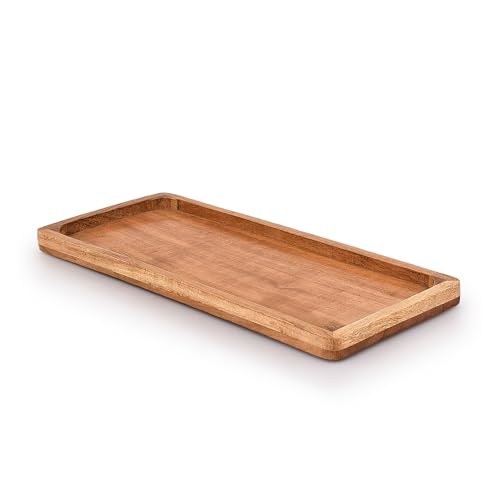 Samhita Acacia Wood Rectangular Wooden Platters for Food Holder/BBQ/Party Buffet Gift for Friend, Family (Set of 2) - Cosy Home Interiors Samhita Acacia Wood Rectangular Wooden Platters for Food Holder/BBQ/Party Buffet Gift for Friend, Family (Set of 2) - Image 4