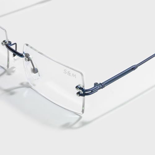 Image of SAM AND MARSHALL HARPER Eyeglass I Light Weight Frames I Rectangle Shape I Sheet Metal Frames I Prescription Friendly I Men & Women