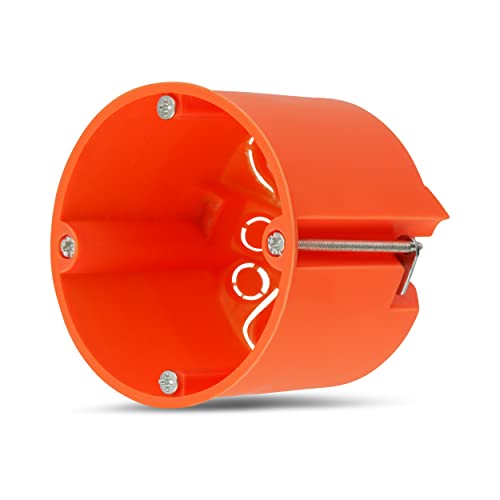 REV Hohlraumdose Hohlwanddosen 10 St. Ø68mm 60mm tief Schrauben orange