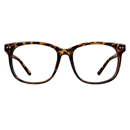 Image of GQUEEN Fake Non Prescription Glasses Clear Lens for Women Men Oversized Frame UV400 Protection, 201581