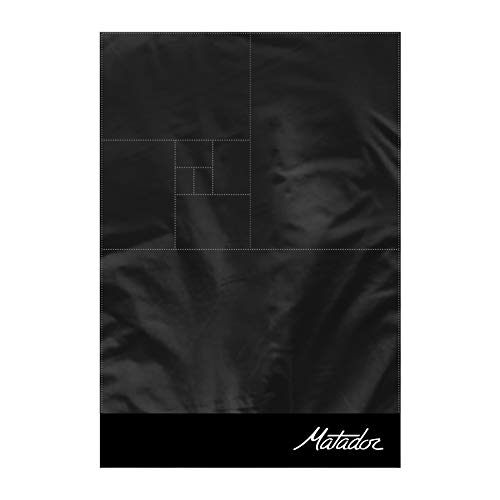 Matador Pocket Blanket New Version, Picnic, Beach, Hiking, Camping. Water Resistant with Built-in Ground Stakes (Black)