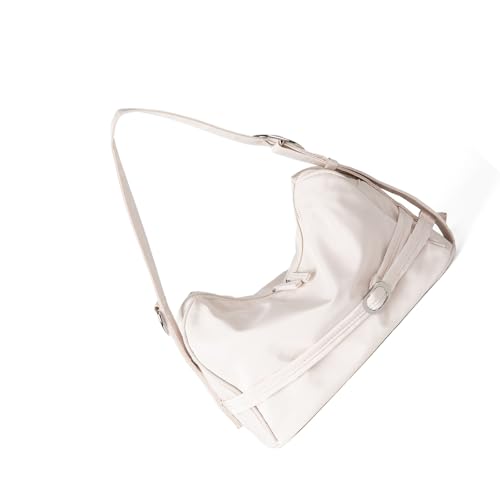 Sac à bandoulière nylon compartiment spacieux et sangle confortable beige