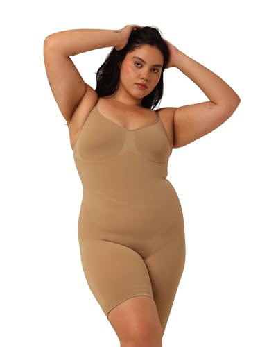 Image of Krvvy Premium Shapewear Bodysuit for Women | Body Shaper With All-Day Comfort, Seamless, Waist Sculpting, Tummy Tucker, Invisible Under Clothes |