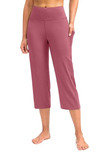 Image of G Gradual Capri Pants for Women High Waist Workout Yoga Pants with Pockets Tummy Control Leggings Crop Straight