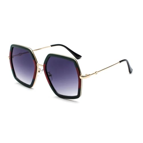 Lunettes de soleil pour femmes monture large protégeant les yeux avec style vintage
