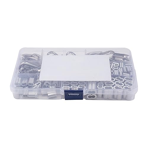 Cnfang4 Car Crimping Loop Sleeve Assortment for Wire Rope Cable Thimbles Rigging 1/16