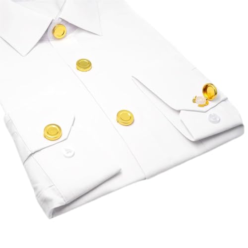 16 pcs Mens Button Covers Button Cover Shirt 8 gold and 8 silver DIY button cover2