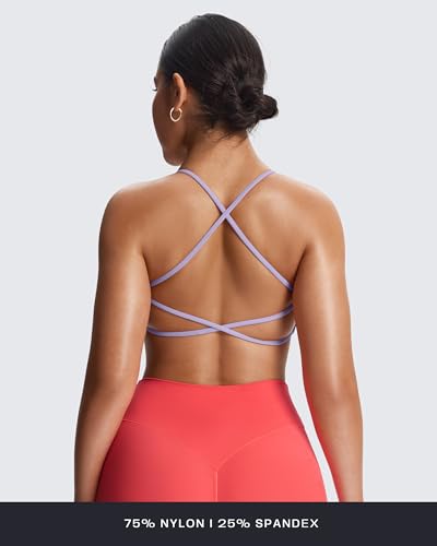 Aoxjox Women's Workout Sports Bras Fitness Trinity Ivy Low Impact Bra Yoga Crop Tank