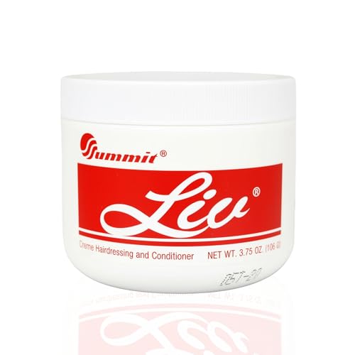 Summit Liv Creme Hairdressing and Conditioner for Dry Textured Hair Deep Moisturizing Treatment Breakage Support Protective Styling Hydration Softness & Manageability 3.75 oz Lasting Hydration