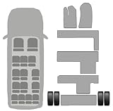 Custom Fit Carpet Floor Mats for Ford Transit Passenger Vans (2015–2026 –15 Passenger - Dual Rear Tires) – Non-Slip, Heavy Duty, 20oz Nylon Carpet– Full Coverage by Auto Mat Store – Black