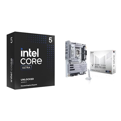 Intel Core Ultra 5 245KF 14-Core Desktop Processor (5.2 GHz) + ASUS TUF Gaming Z890-PRO WiFi ATX Motherboard Bundle