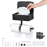 【2 Métodos de Instalación】El portarrollos para papel higiénico ofrece dos métodos de instalación. 1. Instalación de sin perforación: instalación autoadhesiva, sin perforación, sin dañar en la pared, fácil instalación. 2. Instalación con tornillos ocultos: Se requieren perforaciones, tornillos y otros accesorios para fijar el soporte de papel higiénico en la pared.