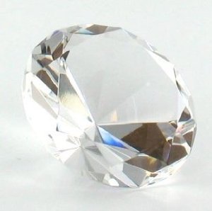 Beautiful Gaint Birthstones Paperweight Glass Diamond 80mm Crystal, Clear