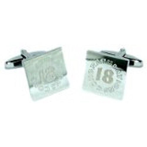 Mancuernillas para hombre cumpleaños 18 grabadas miniatura 1