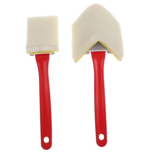 Homoyoyo 2 Pezzi Pennelli Triangolari per Pittura Strumenti di Precisione per Bordi e Angoli Muri Rifiniture Pareti Interni Ed Esterni Pennelli Resistenti Alta Durata Lavori di