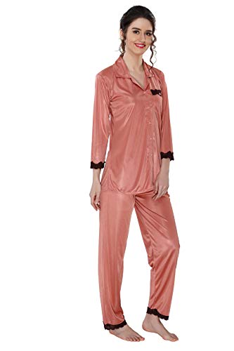 Image of AV2 Women's Satin Solid Pajama Set Pack of 1
