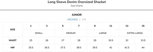 YMI Women's Junior Oversized Denim Shacket