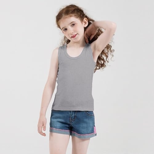 Image of Phedrew 6 Pcs Kids Soft Undershirt Tank Tops Cotton Undershirt Sleeveless Shirts for Girls Boys Unisex
