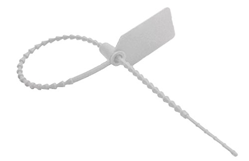 Security Tag Seals/Fire Seal Fastener - Different Pack Sizes & Colours Available (White, 50 Piece)