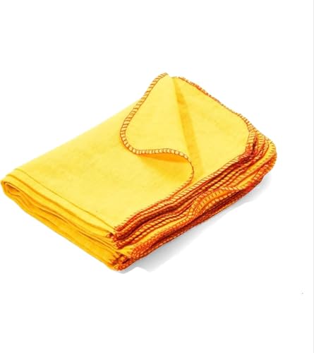 10x Yellow Dusters Cotton Cleaning Cloths Polishing Cloth Dusting Towel Multi-Purpose Duster Cloth Washable Reusable Car Duster For Dusting Polishing Cleaning Kitchen Essentials (pack of 10 )