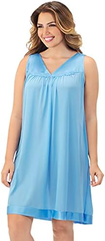 Exquisite Form Women's Coloratura Sleeveless Short Gown, Purity Blue, Large