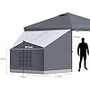 KAMPKEEPER Side Tent,1/2 Person Camping Tents for 10' x 10' Pop Up Canopy, Easy Set Up Gazebo,Compatible with 10' Wide Canopies for Camping & Storage