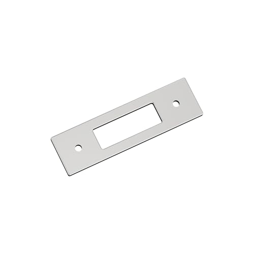 Image of Amerock Medora 3 inch Polished Chrome Backplate | Decorative zinc cabinet hardware backplate designed to complement knobs and pulls while protecting cabinet surfaces