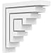 Ekena Millwork BKTP02X05X05LAN Standard Landon Architectural Grade PVC Brackets, 1 1/2"W x 5"D x 5"H