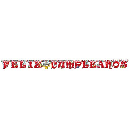 Guirlande Feliz Anniversaire multicolore pour habiller un grand mur de fête facilement