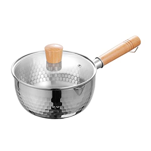 雪平鍋 片手鍋 ソースパン ミルクパン 鍋 ih なべ 小鍋 ステンレス鍋 ラーメン鍋 木製ハンドル付 蓋付き 調理器具 味噌汁 鍋 注ぎやすい両口 打ち出し仕上げタイプ 多機能 小さい鍋 一人用 オール熱源対応 家庭用 業務用 ラーメン 天ぷら 牛乳など