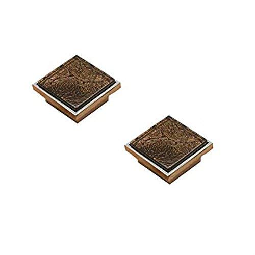 Eleganckie, brązowe gałki do drzwi/uchwyty ze szkła kryształowego (30 mm) do szaf, szuflad, komód, szaf na ubrania, mebli kuchennych i pokoju dziewczęcego. (brązowy-50 mm (odstęp między