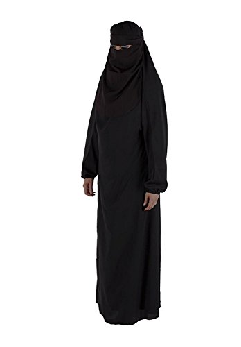 Travestimento per adulti, burqa nero, costume a