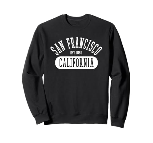 Estilo retro universitario San Francisco California Mujeres Hombres Sudadera