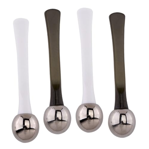 Beaupretty 4 Piezas Cucharas de Masaje para Crema de Ojos de Herramientas de Zinc para Absorción de Crema Reducción de Bolsas y Ojeras Prácticas y Color