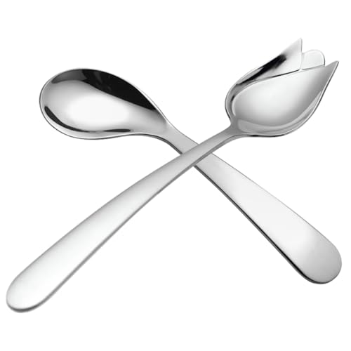 FOMIYES Self-Feeding Spoon Set for Elderly Care: Metal Spoon Angled Tip Easy to Hold for Meals