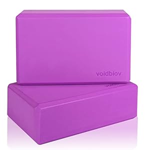 voidbiov Foam Yoga Blocks 2 Pieces Set, 9″ x 6″ x 3″ High Density Eva Bricks, Support Your Practice and Open Up Your Body, Give You More Stability and Balance