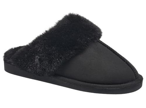 Nine West Scuff Slippers For Women, Extra Soft & Comfortable Winter House Shoes