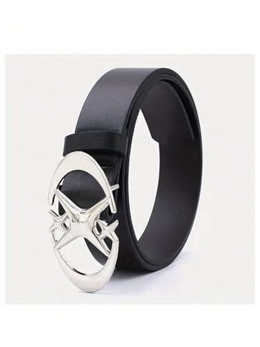COZYEASE Men's Star Metal Buckle Belt Y2k Leather Waist Belt Fashion Punk Belt for Jeans2