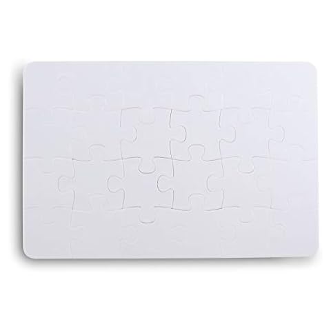 Weißes Blanko-Puzzle aus Kunststoff zum selbst gestalten Cover