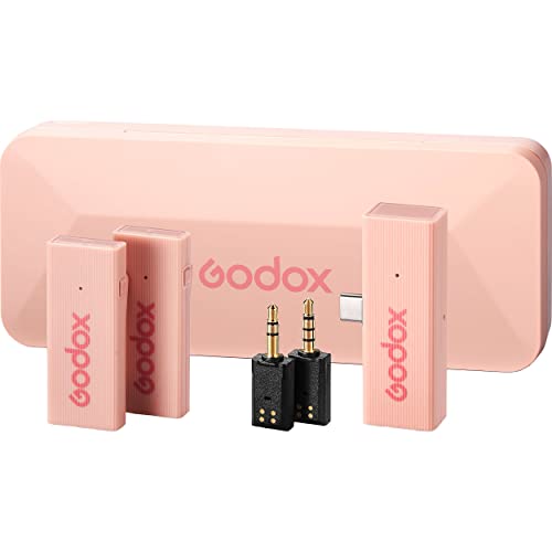 Image of GODOX MoveLink Mini UC 2-Person Wireless Microphone System for Cameras & Mobile Devices (Cherry Pink)
