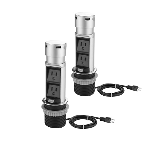 Link2Home 2 Pack Space Saver Pop Up Outlet Station with