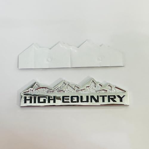 Image of Emblems for Car & Bike Metal Lo.go and Me.tal Lo.go, Auto Accessories for Car Emblem 3D Badge Auto Racing Sport Sticker Grand Tourer Decal. (HIGH Country Chrome Black Sticker)